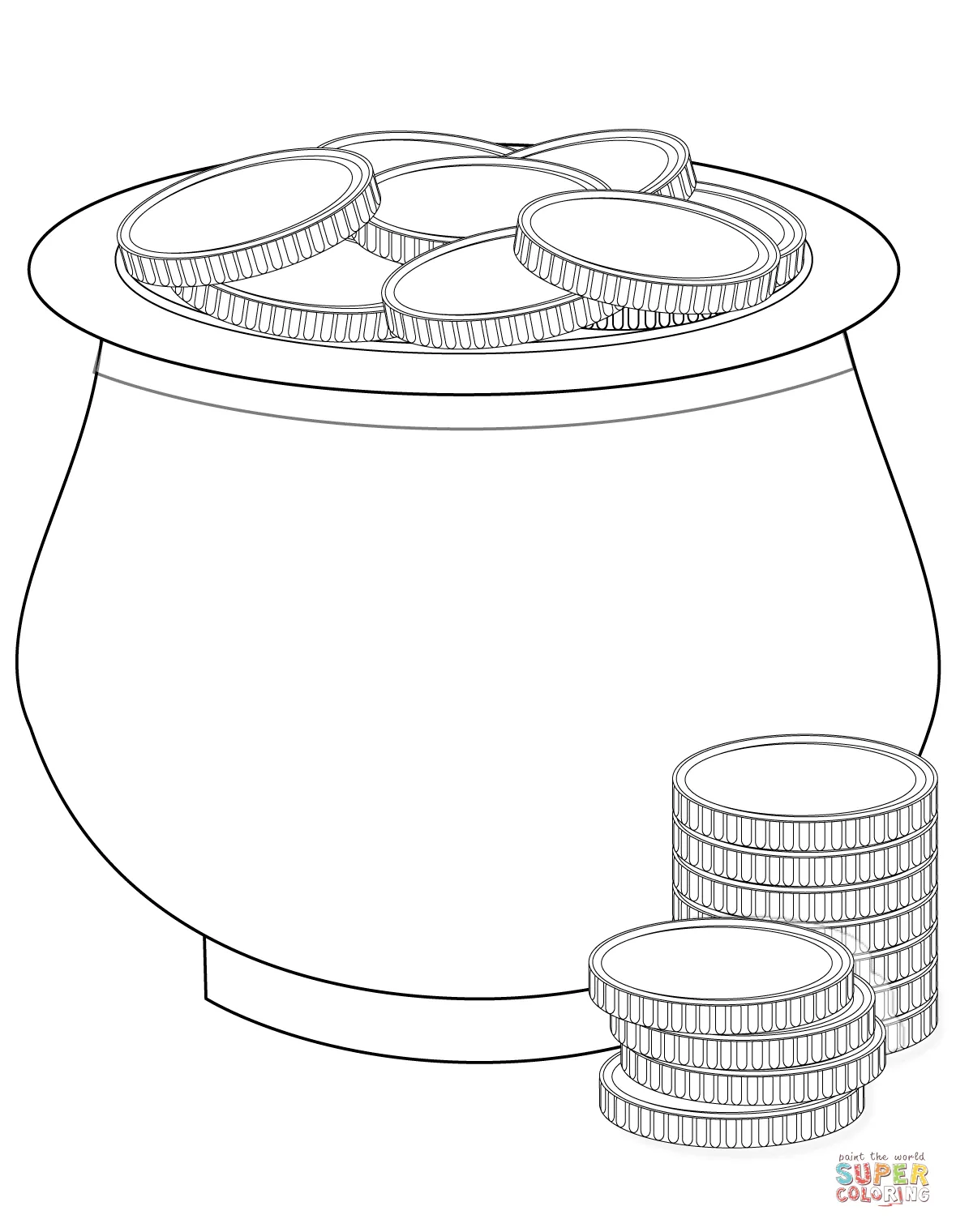 Collection of coin coloring pages free printable printable coloring page