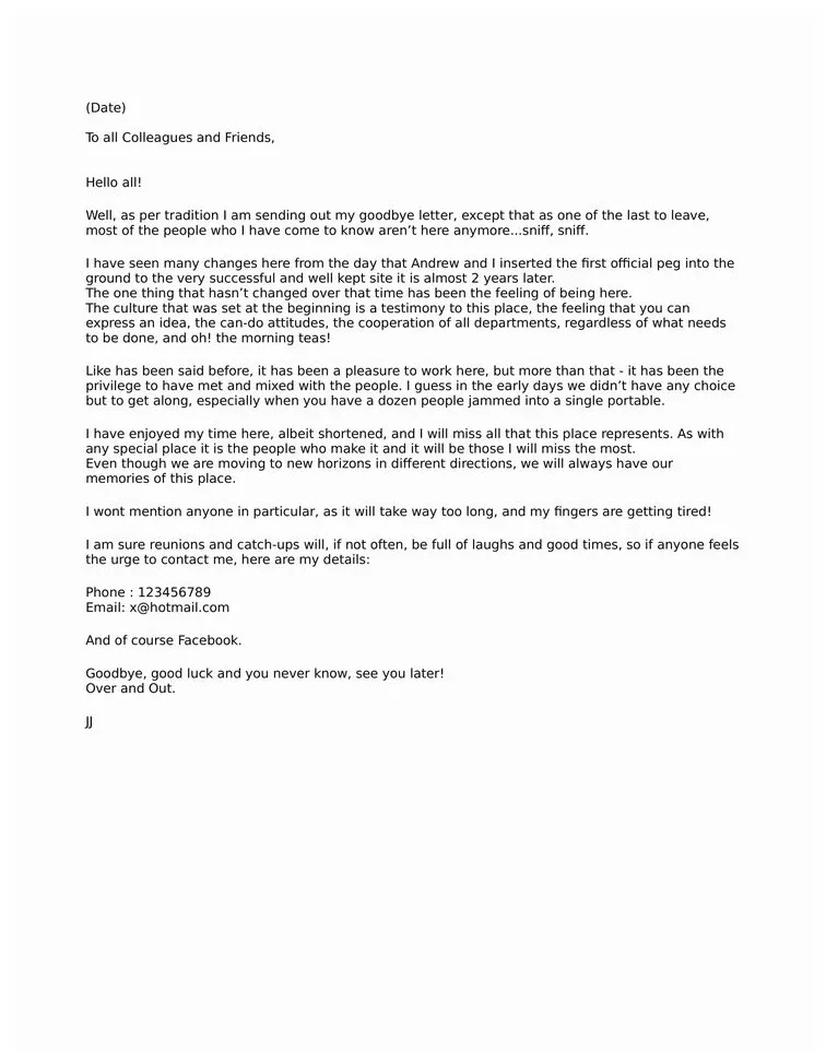 Retirement goodbye letter to coworkers beautiful 6 writing a touching