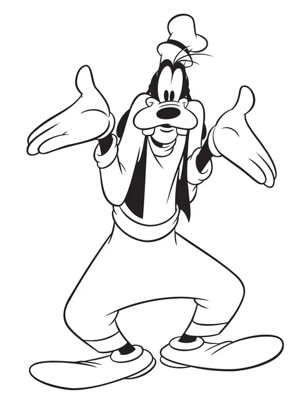 Goofy Coloring Page - Funny Coloring Pages