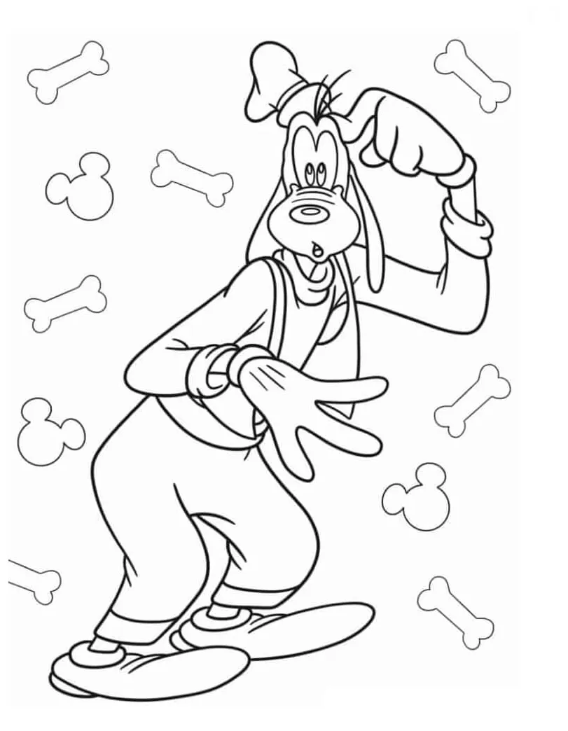 Goofy Paints coloring page - Download, Print or Color Online for Free