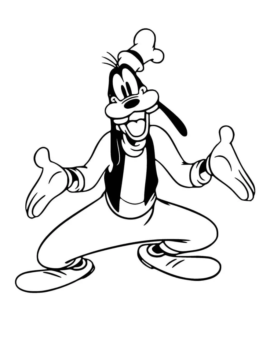 Awesome Goofy coloring page - Download, Print or Color Online for Free
