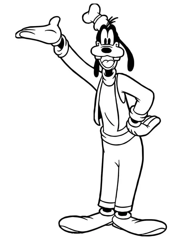 Goofy Coloring Page - Funny Coloring Pages
