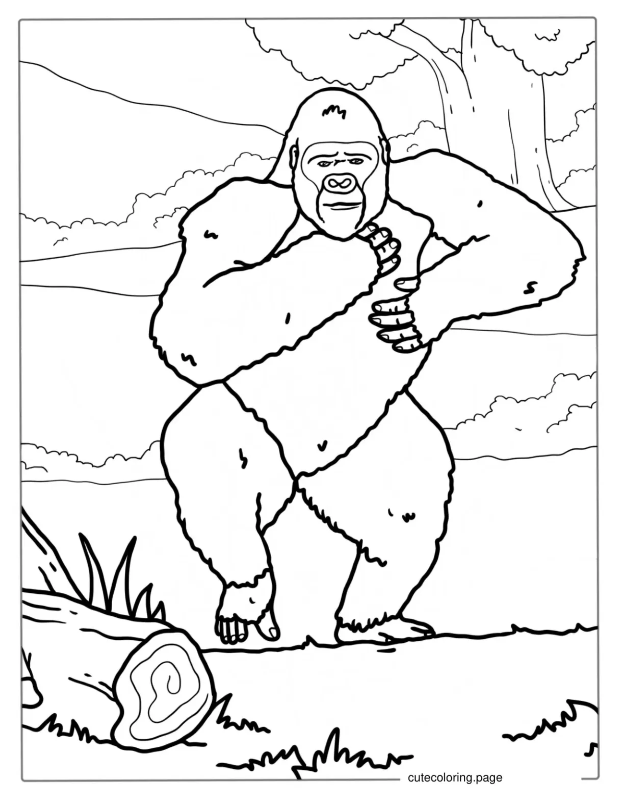 Gorilla coloring pages 24+ free printable coloring pages cute