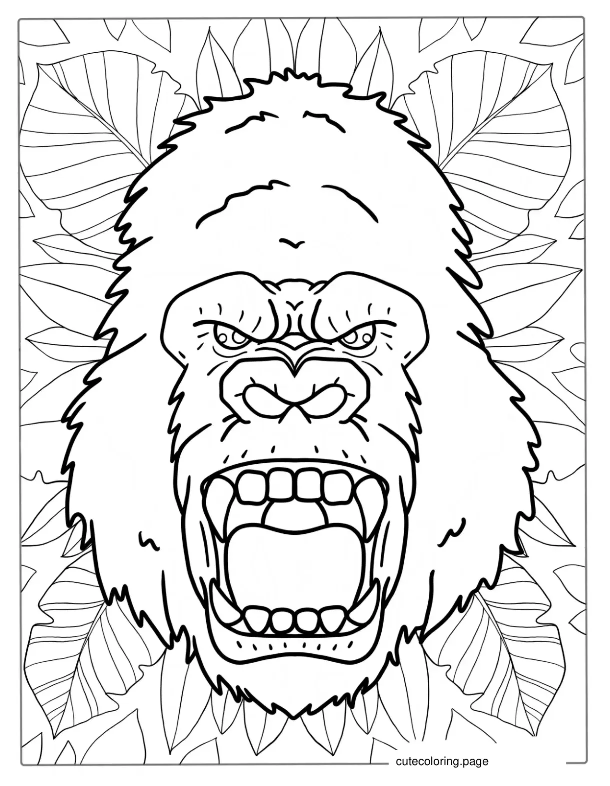 Gorilla coloring pages 24+ free printable coloring pages cute