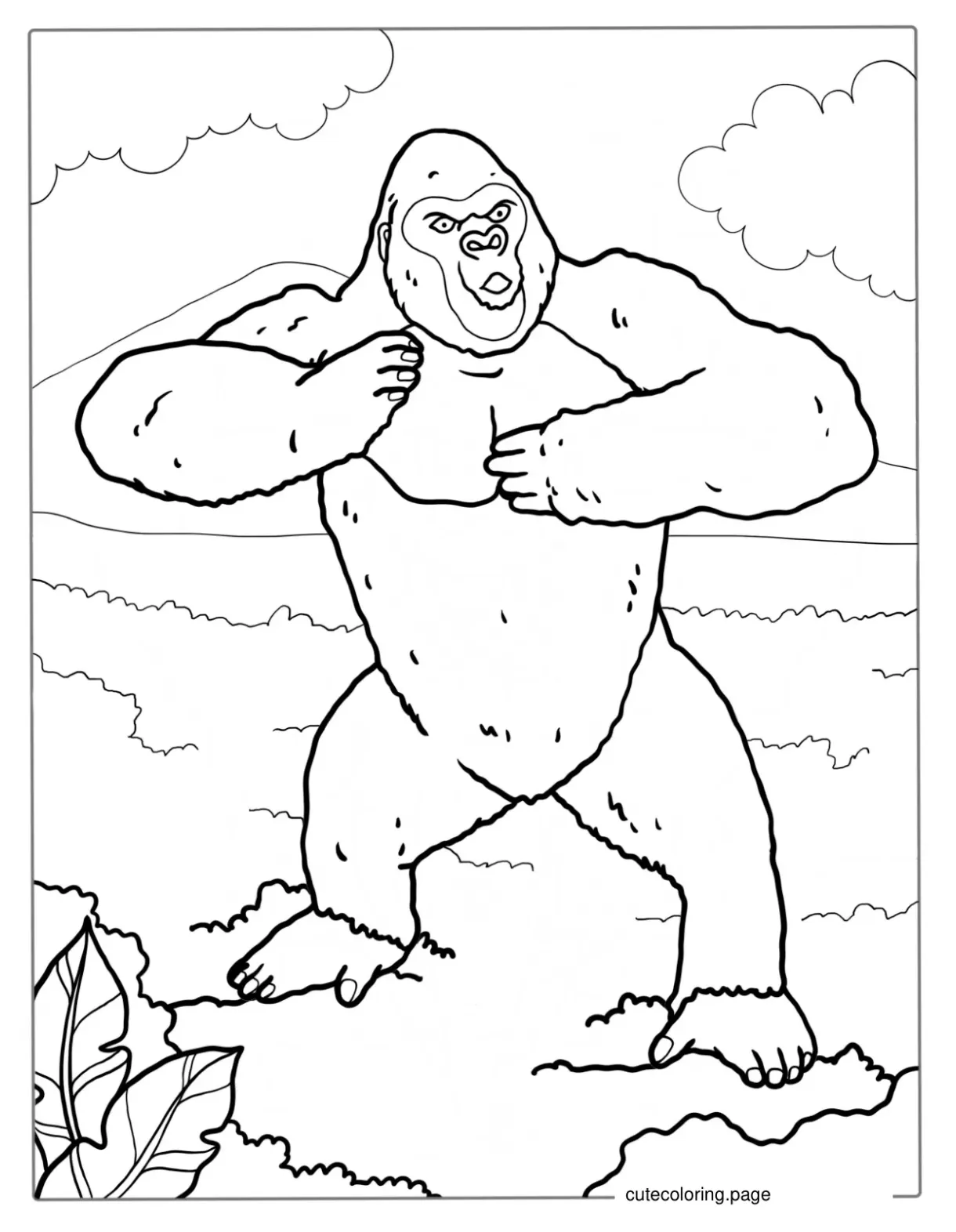 Gorilla coloring pages 24+ free printable coloring pages cute