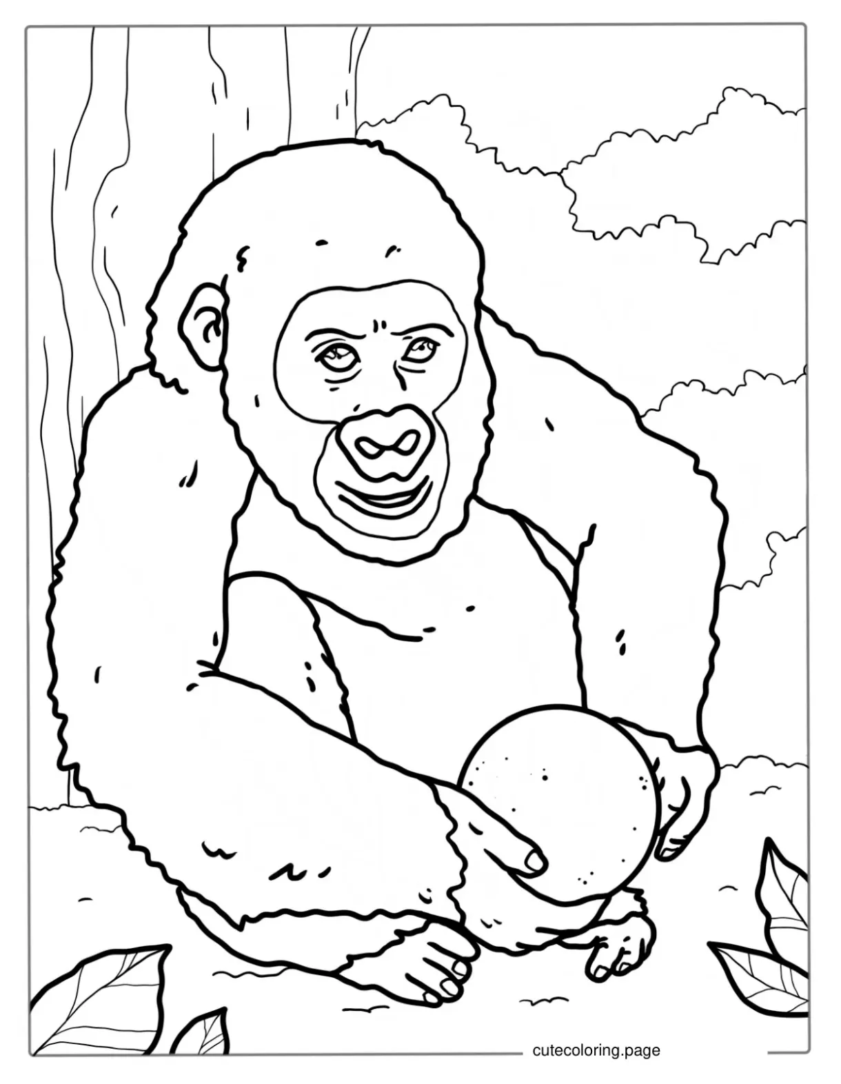 Gorilla coloring pages 24+ free printable coloring pages cute