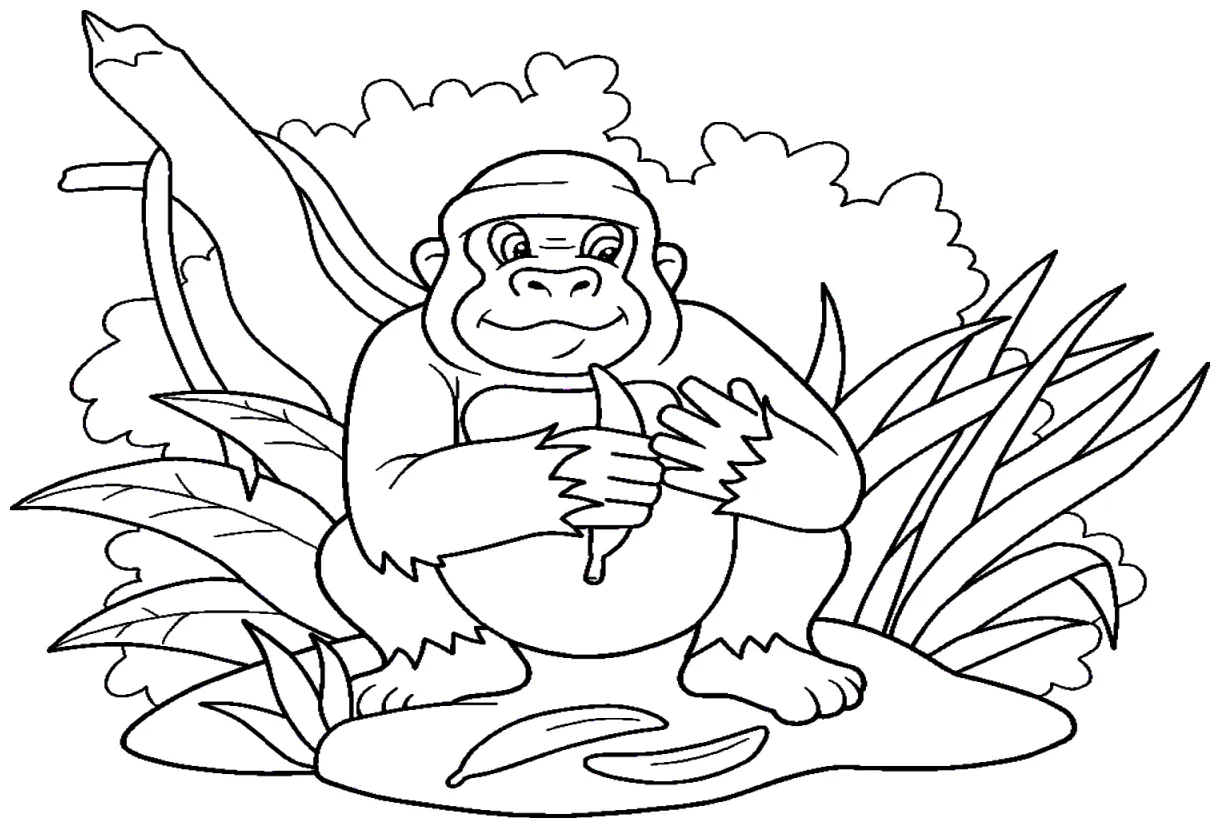 30+ gorilla coloring pages free printable pdf & online coloring
