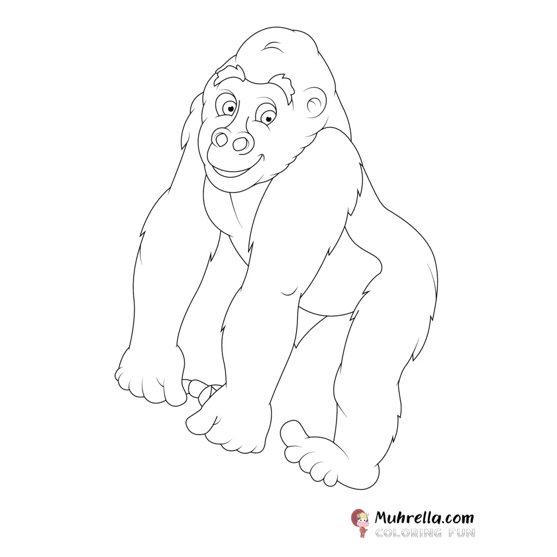 Gorilla coloring page
