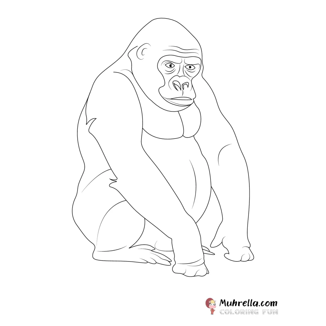 Gorilla coloring page
