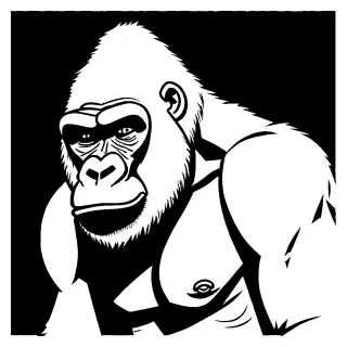 Relaxed gorilla coloring page lulu pages