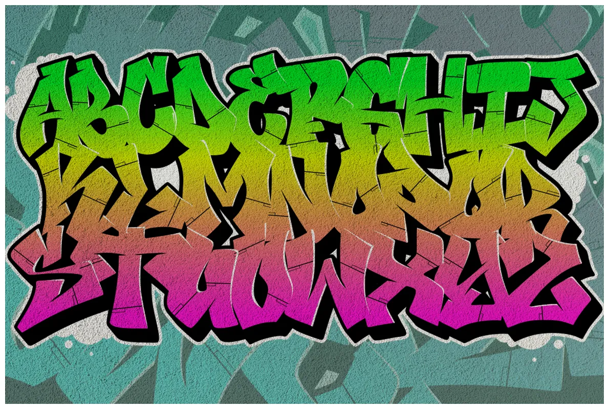 Bomber wall graffiti by rochart thehungryjpeg