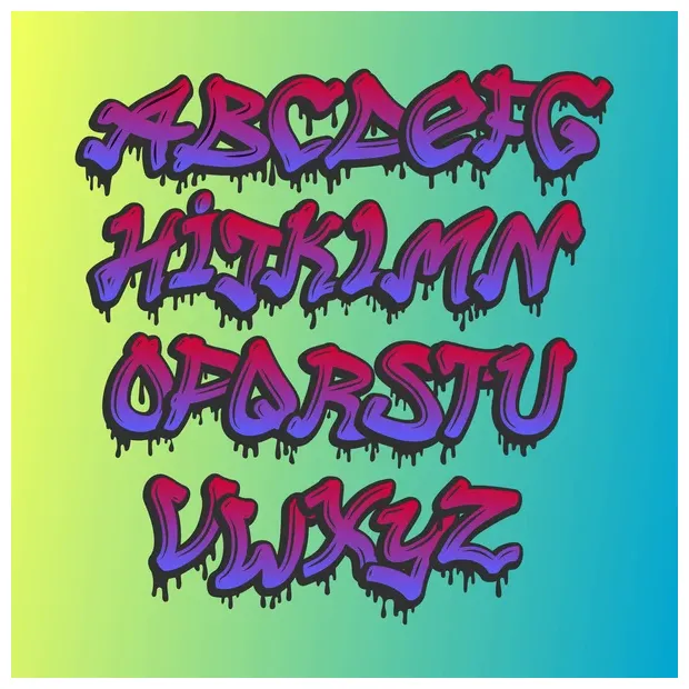 Ns vetoriais alfabeto graffiti deposit s