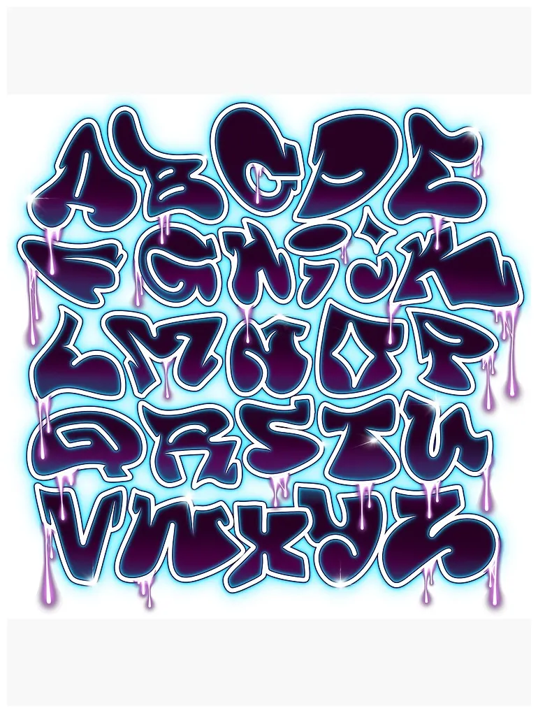 Graffiti alphabet to print