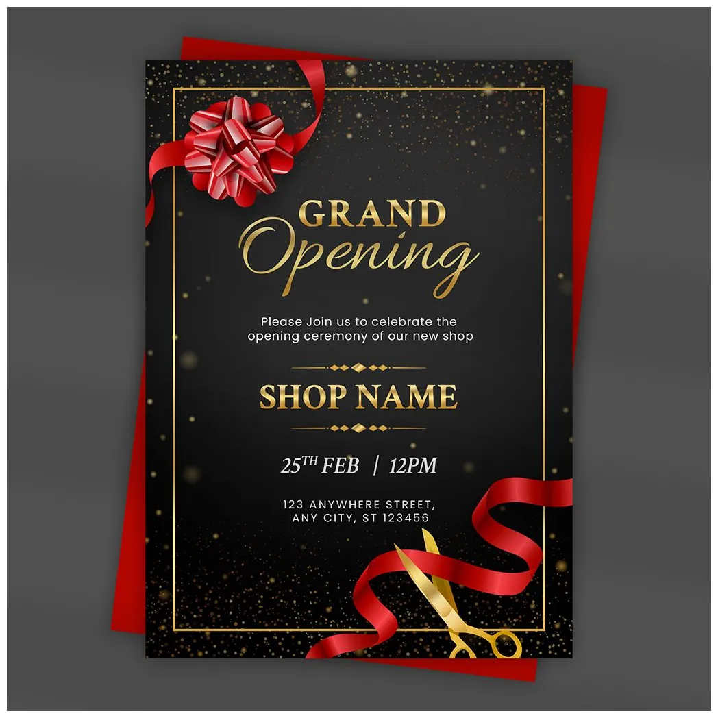 Shop cards elevate your grand opening