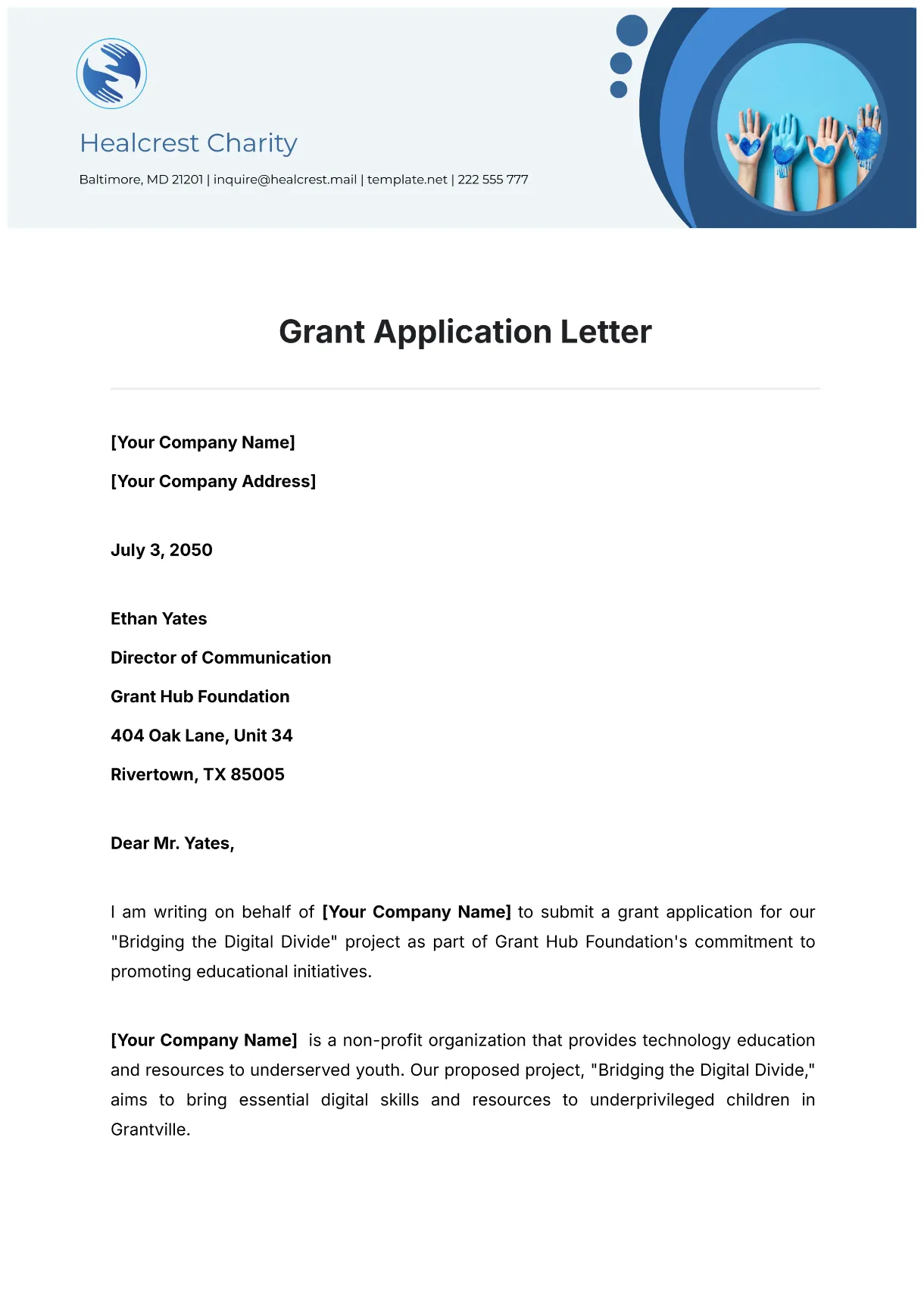 Free template to edit online