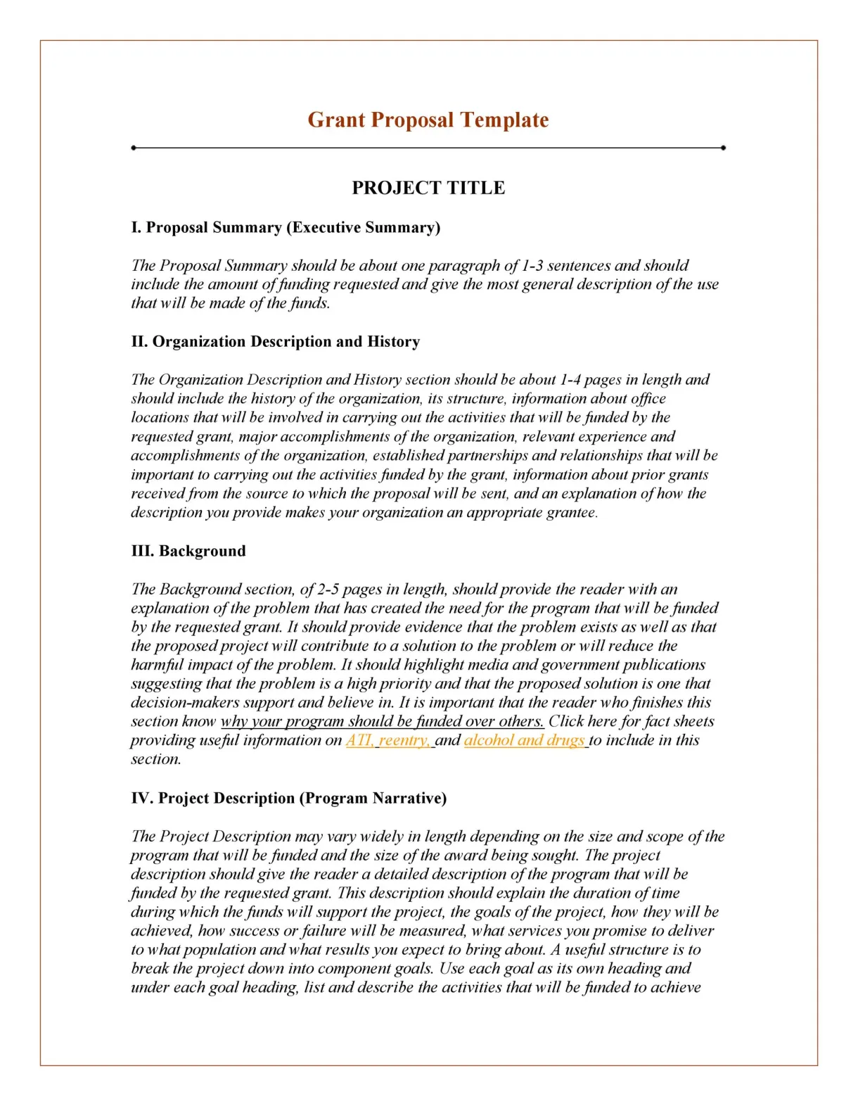 40+ grant proposal templates [nsf, non-profit, research] ᐅ templatelab