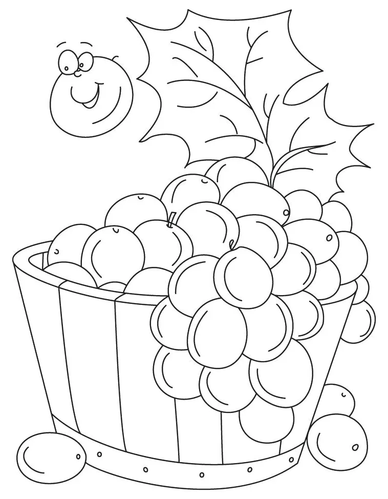 Grape Vine Coloring Page at GetColorings.com | Free printable colorings