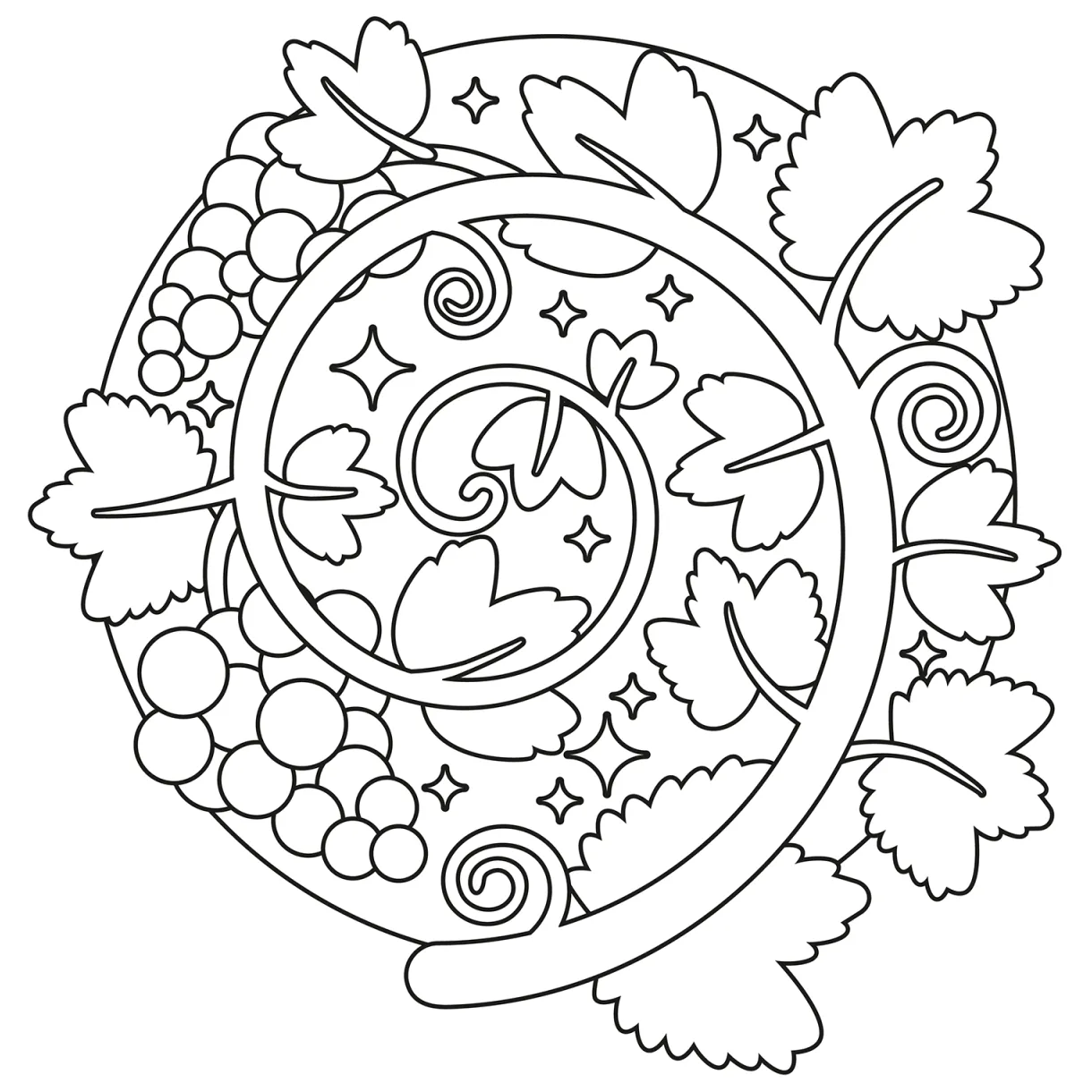 Grape Vine coloring page - ColouringPages