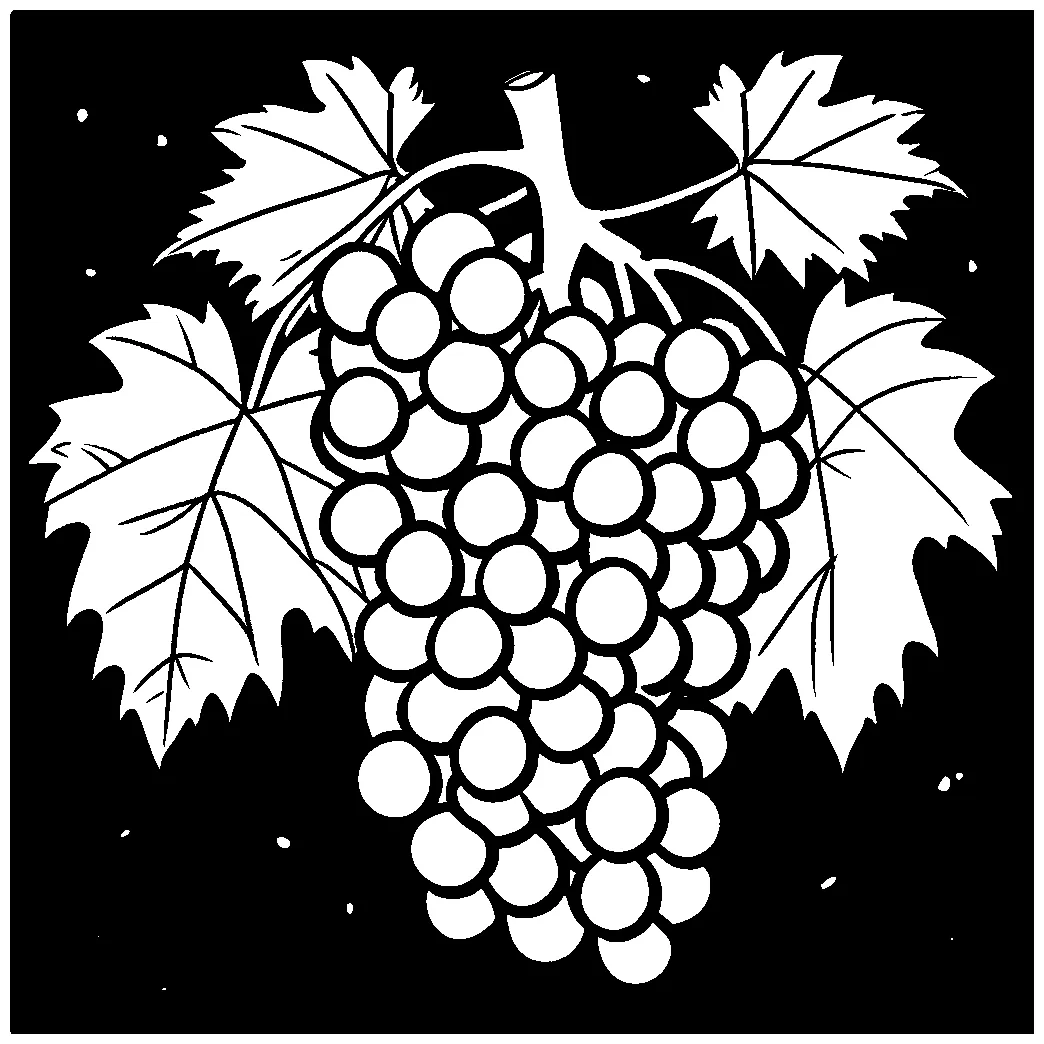 Grape vine coloring page Lulu Pages