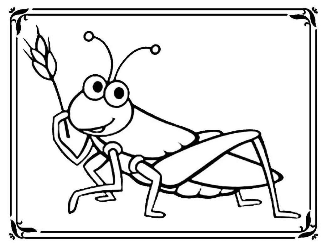 Free grasshopper coloring pages coloring home