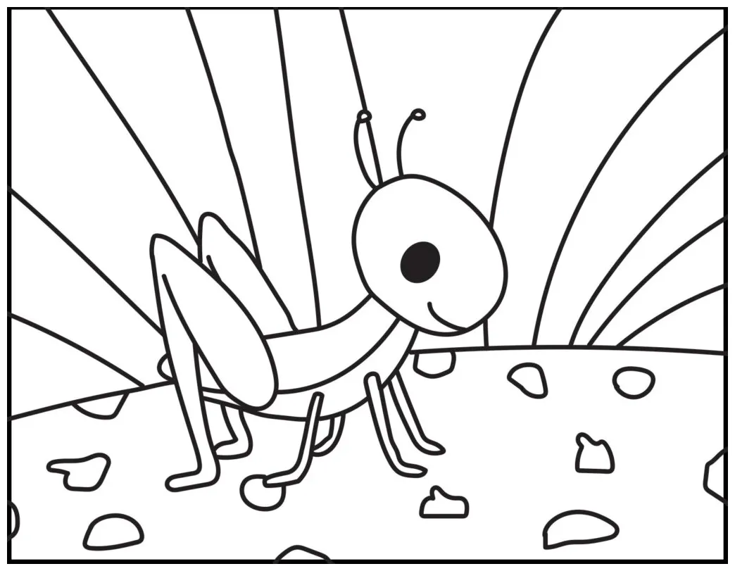 Grasshopper coloring pages roaring spork