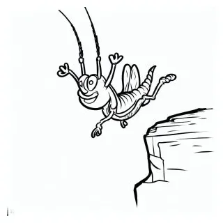 Dead grasshopper coloring page coloring for kids smart, creative