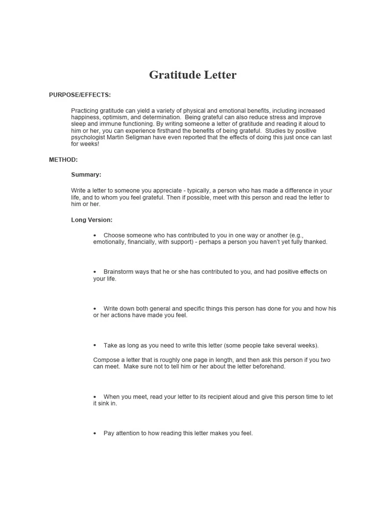 Gratitude letter pdf pdf gratitude positive psychology