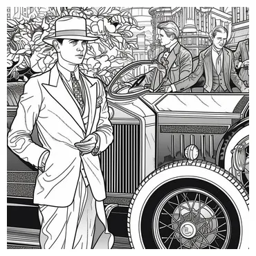 Great gatsby coloring book sample by jp vazz tpt