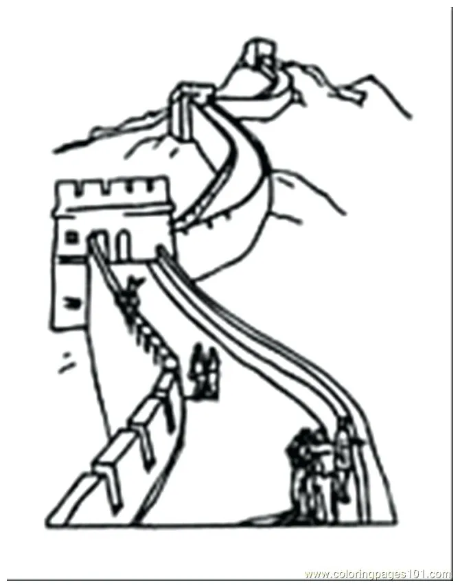 Great wall of china coloring page at getcolorings free printable