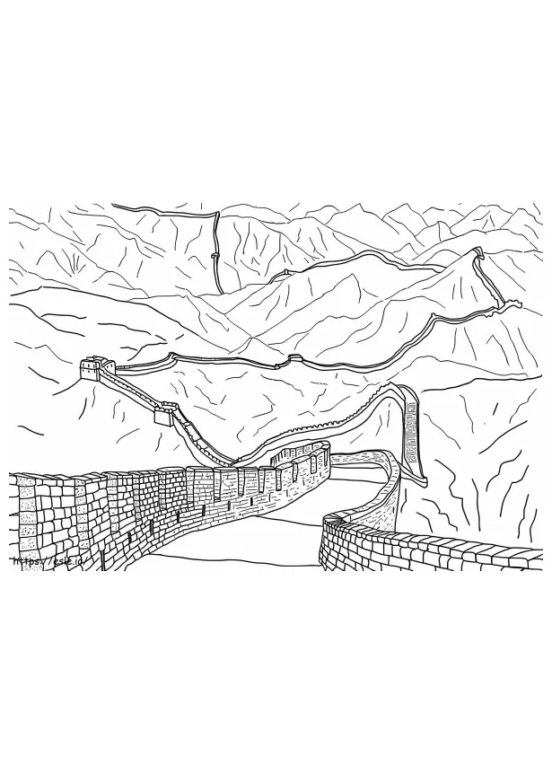 Great wall illustrations coloring pages free printable coloring pages