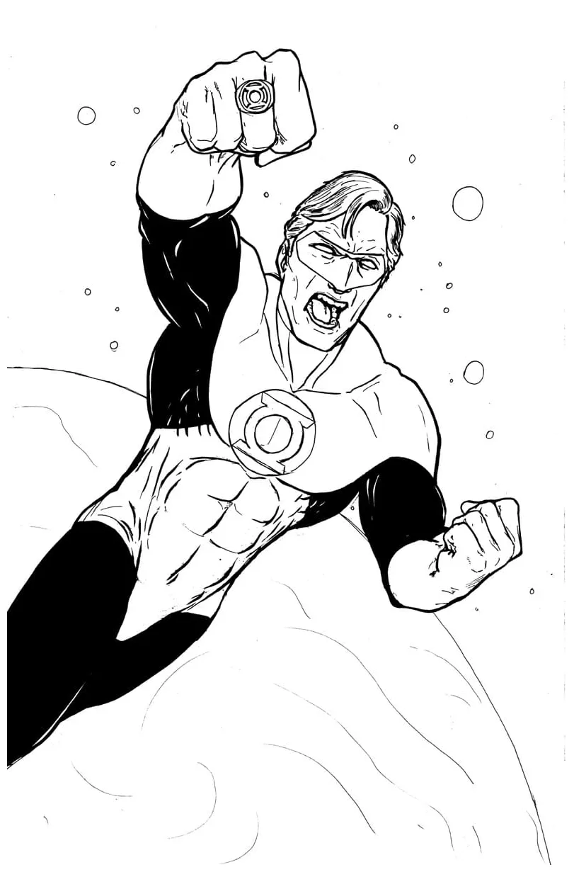 Green Lantern Coloring Page