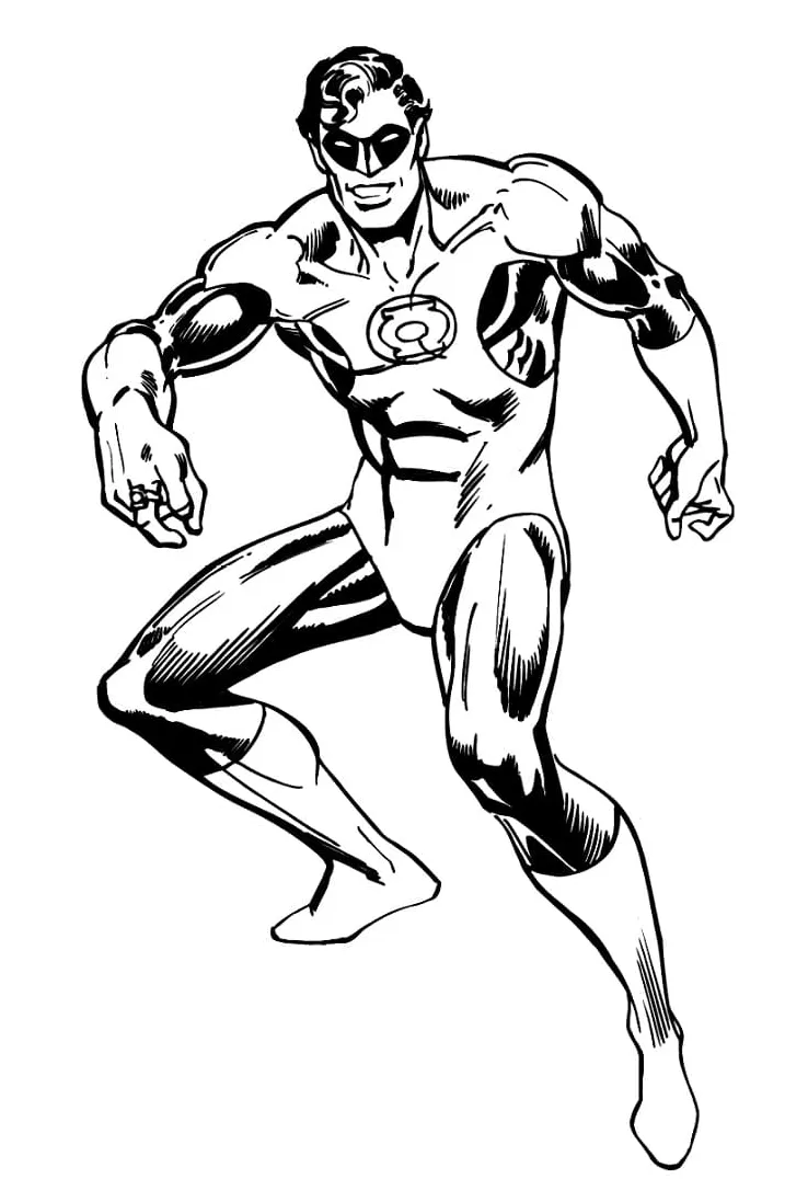Green lantern 5 coloring page free printable coloring pages for kids