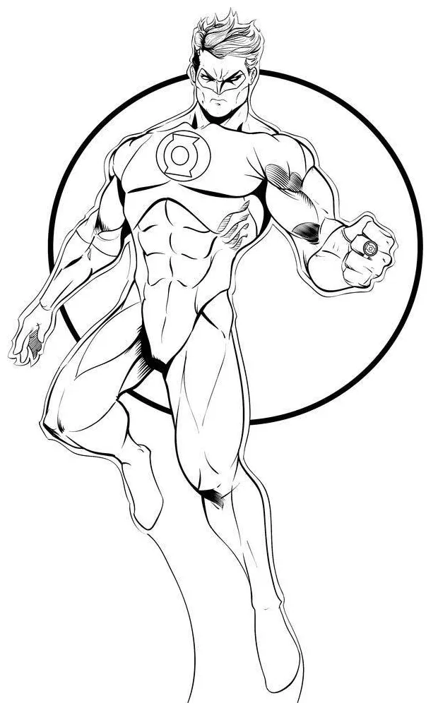 Great Green Lantern Coloring Pages - Free Printable Coloring Pages