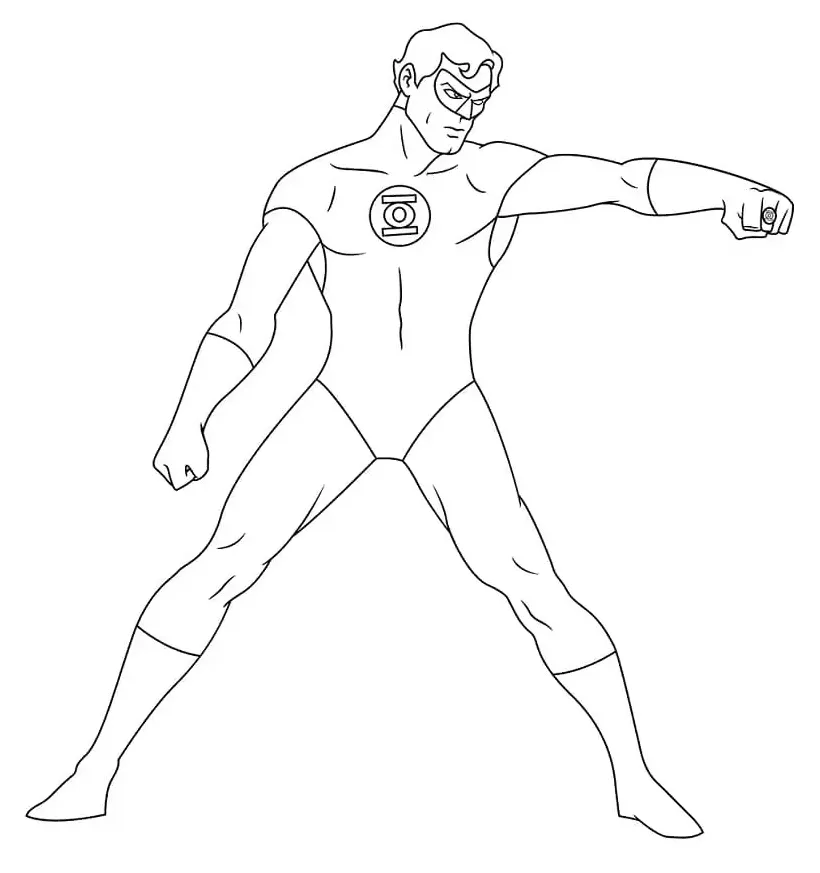 Green lantern corp coloring page free printable coloring pages for kids