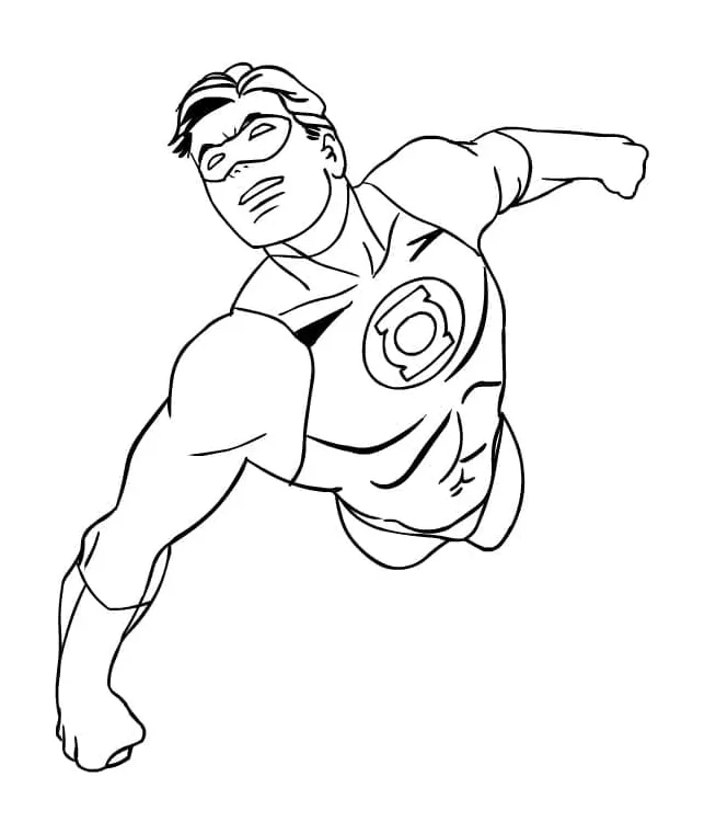 Green lantern printable coloring page download, print or color online