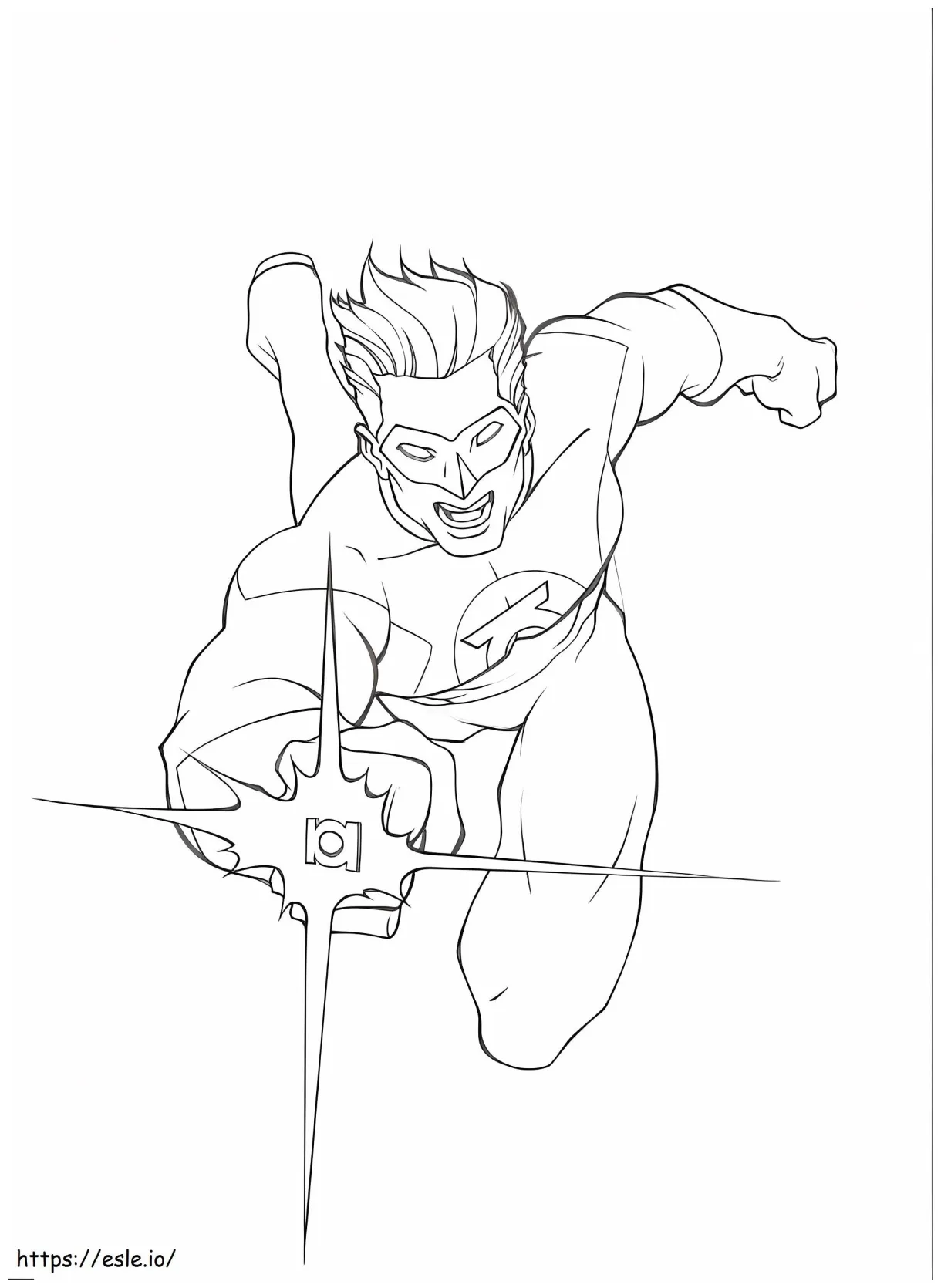 Green lantern 5 coloring page