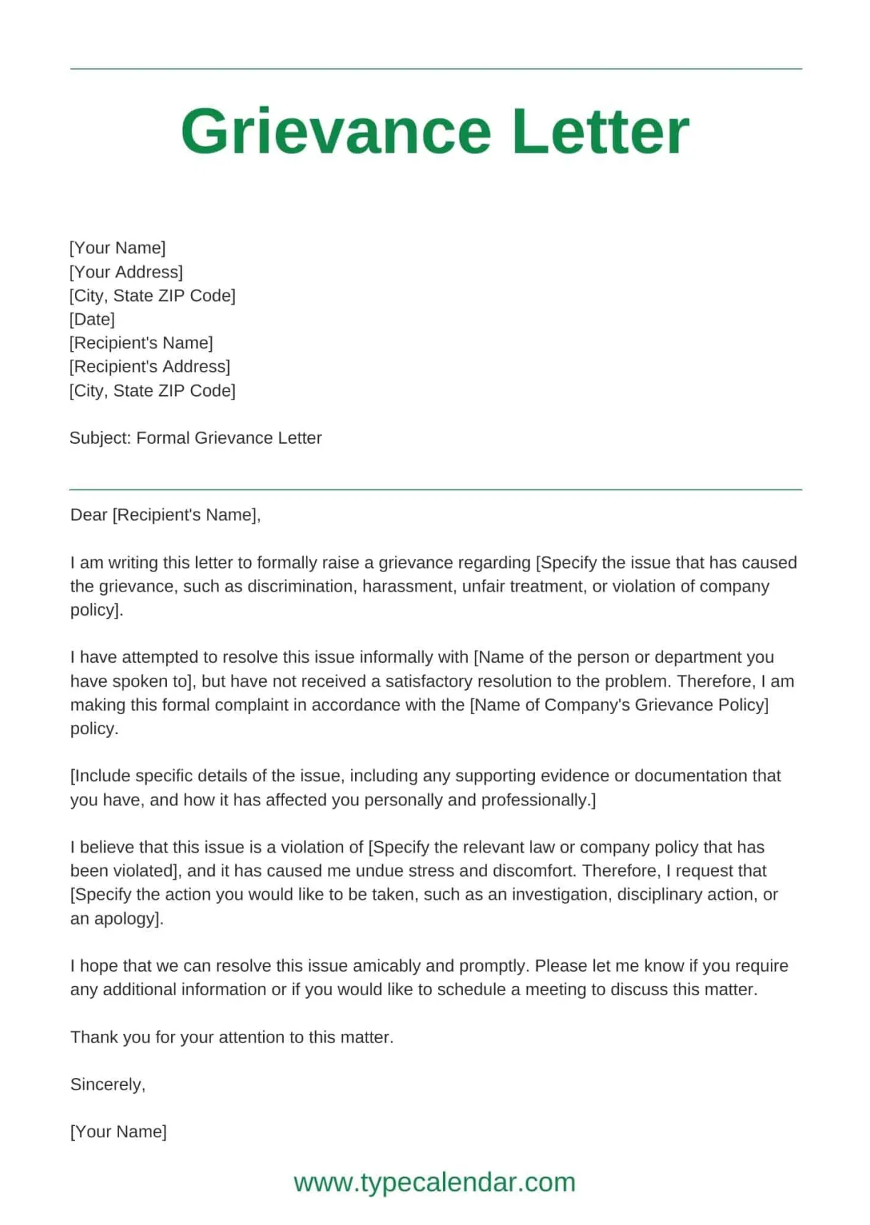 Formal grievance letter to employer how to write a formal, 60% off