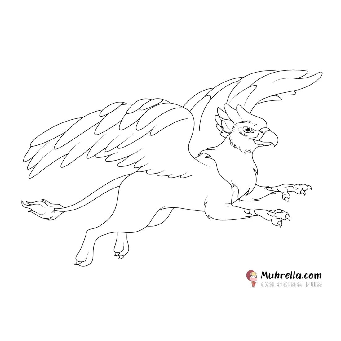 Griffin coloring page