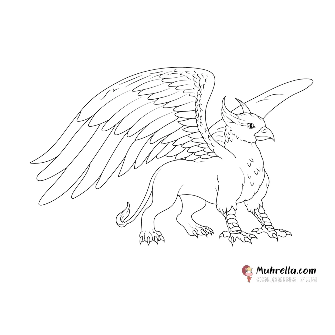Griffin coloring page
