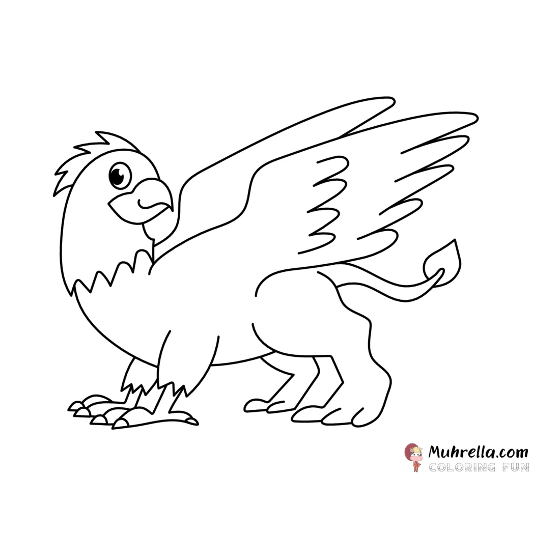 Griffin coloring page printable coloring page