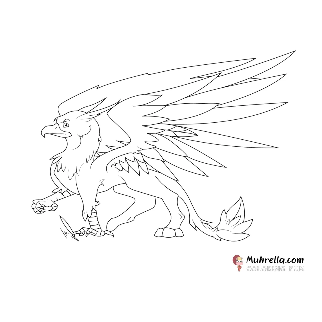 Griffin coloring page