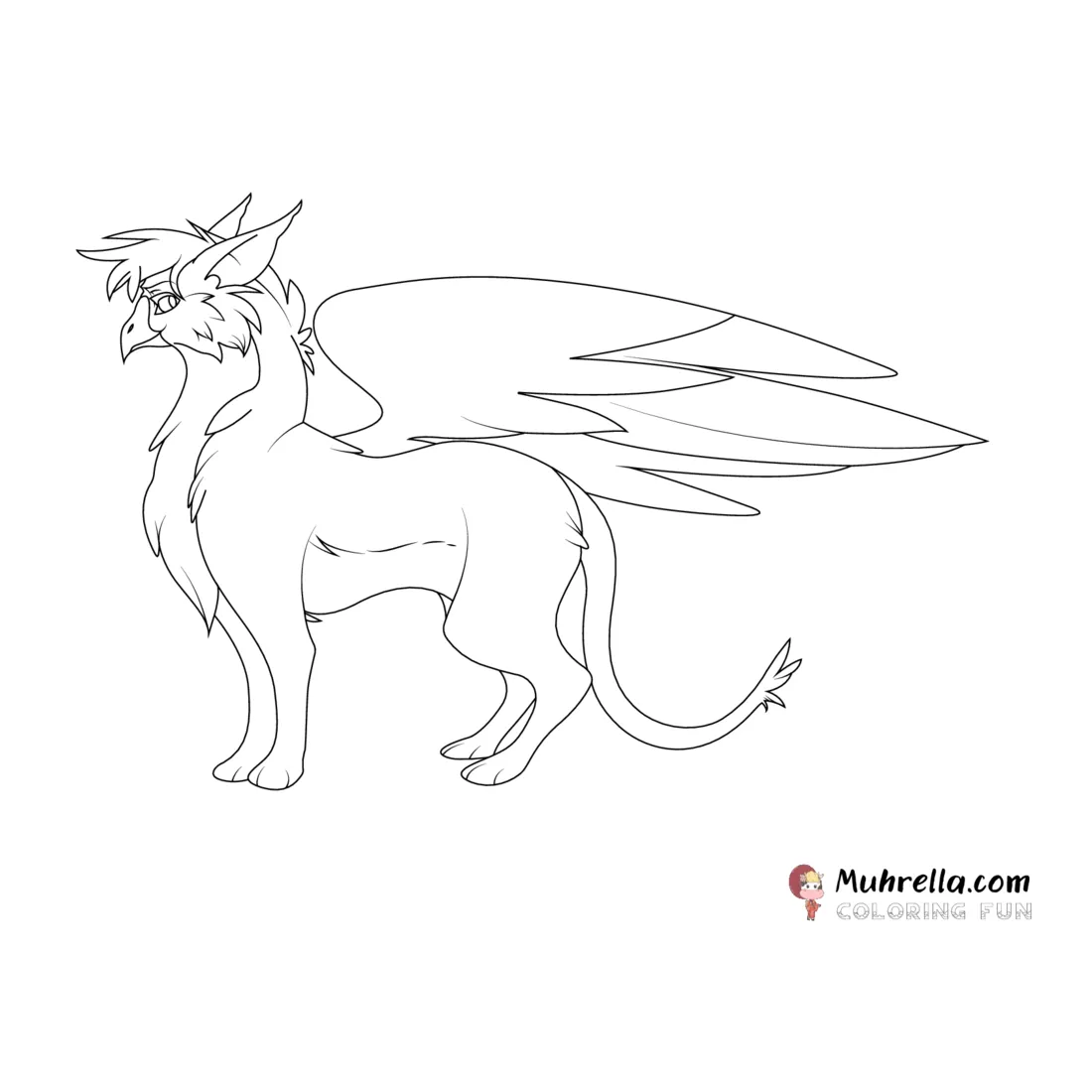 Griffin coloring page