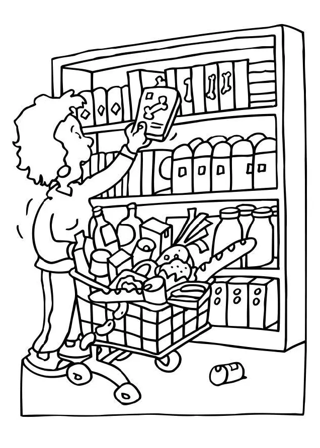 Grocery coloring pages at getcolorings free printable colorings