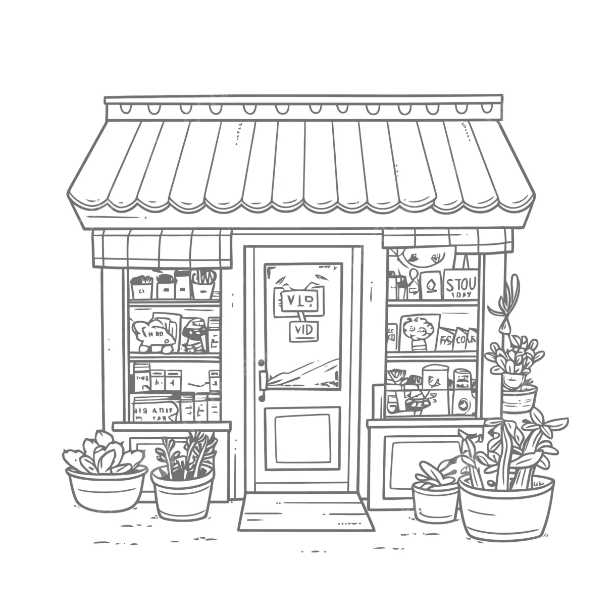 Grocery store coloring page coloring pages