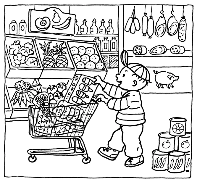 Grocery store coloring page at getcolorings free printable