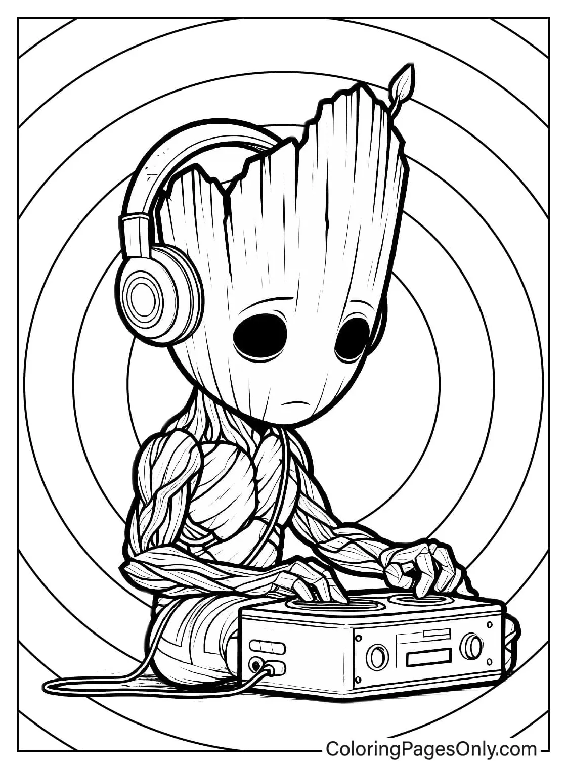 Groot angry coloring page free printable coloring pages