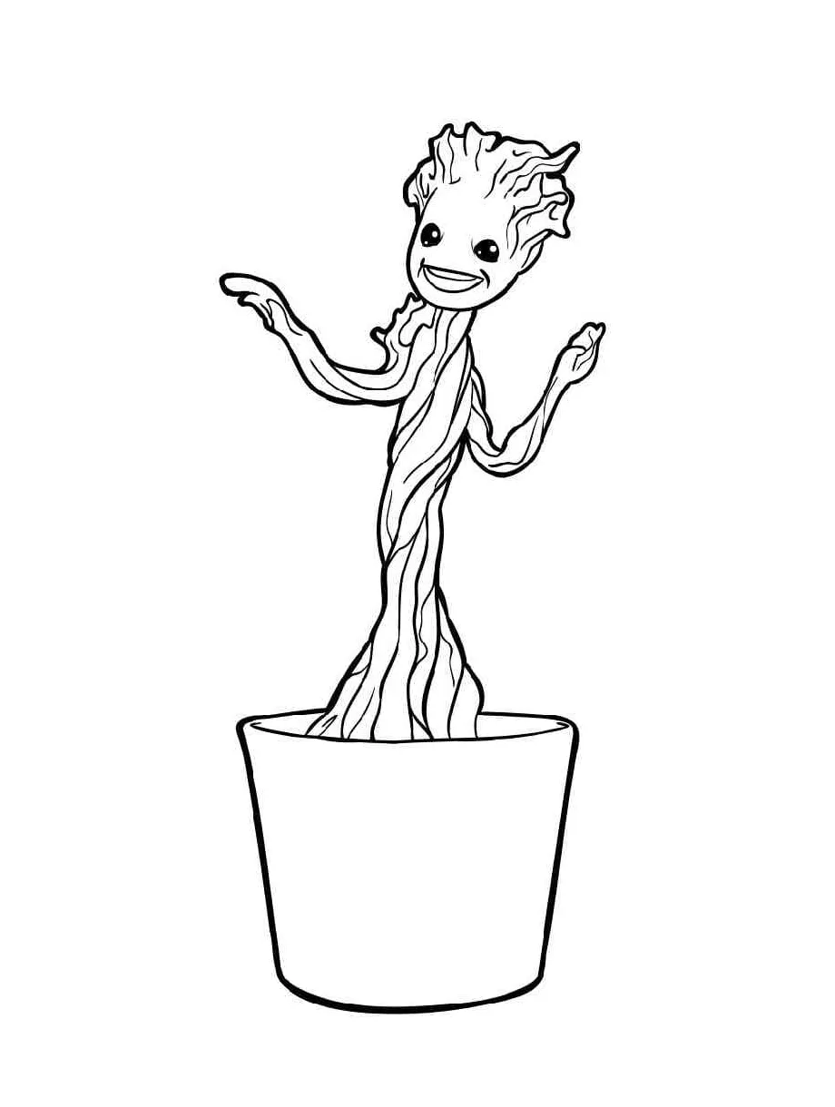 Groot coloring pages - ColoringLib