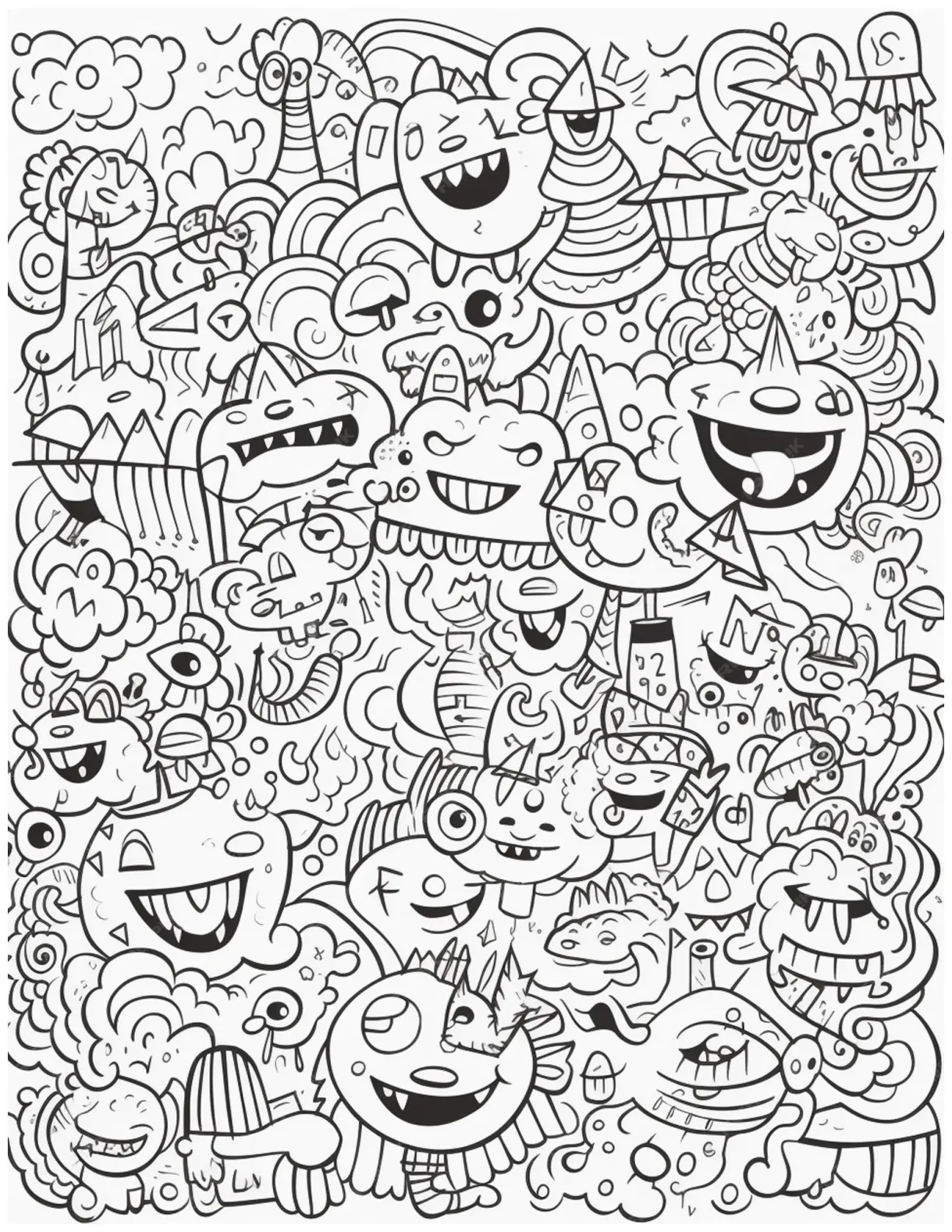 Premium a large group of cartoon characters are grouped