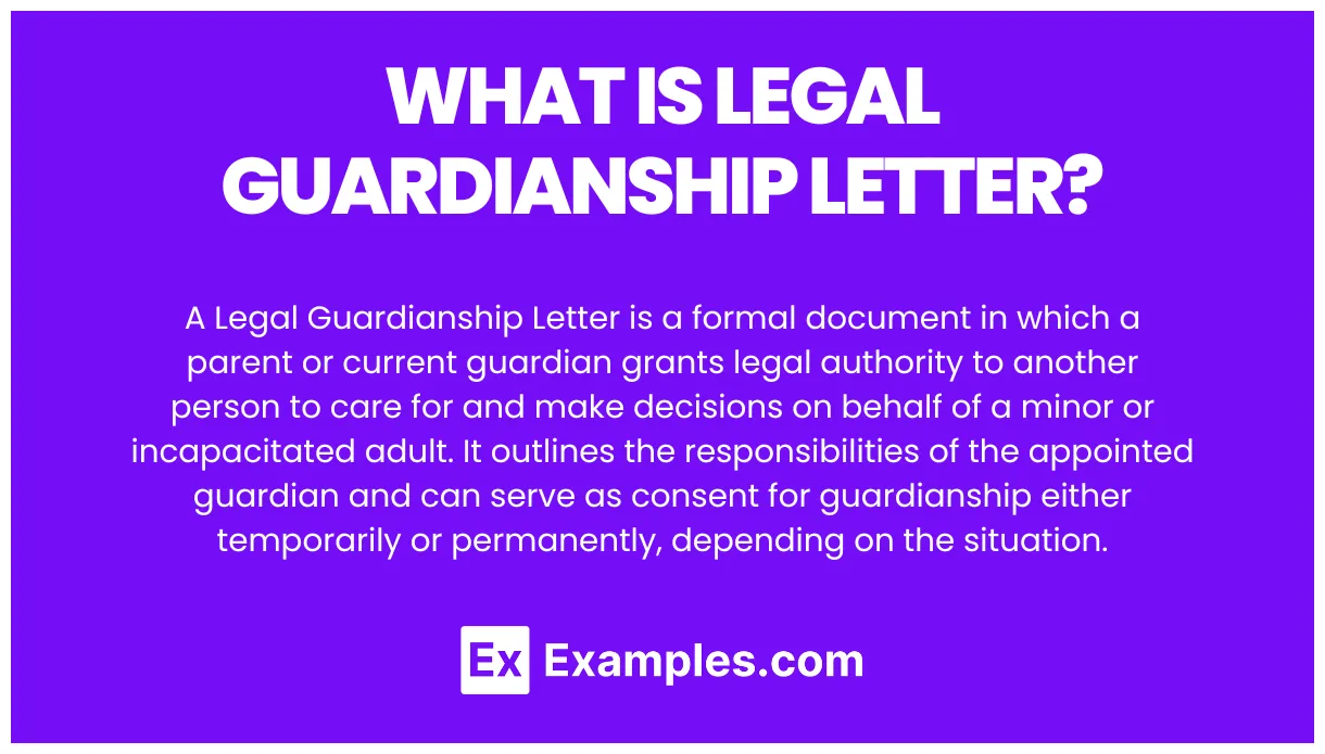 11+ Legal Guardianship Letter Examples to Download