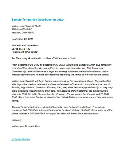19+ Guardianship Letter Examples to Download
